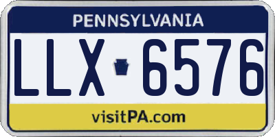 PA license plate LLX6576