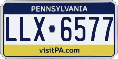 PA license plate LLX6577