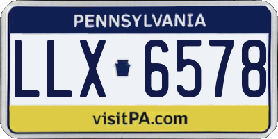 PA license plate LLX6578