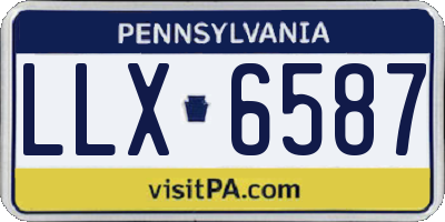 PA license plate LLX6587