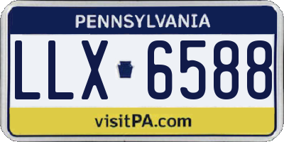 PA license plate LLX6588