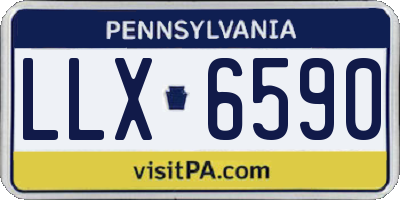 PA license plate LLX6590