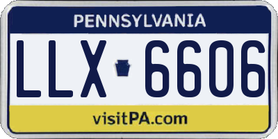PA license plate LLX6606