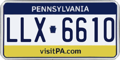 PA license plate LLX6610