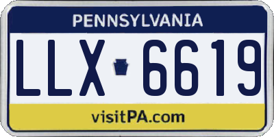 PA license plate LLX6619