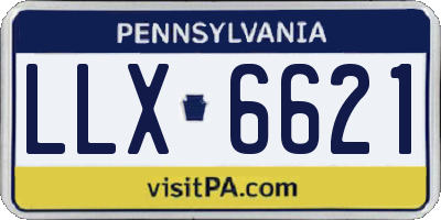 PA license plate LLX6621