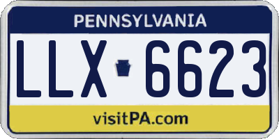 PA license plate LLX6623