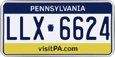 PA license plate LLX6624