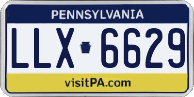 PA license plate LLX6629