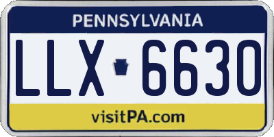 PA license plate LLX6630