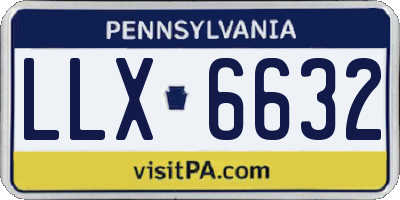 PA license plate LLX6632