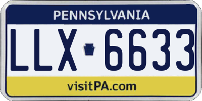 PA license plate LLX6633