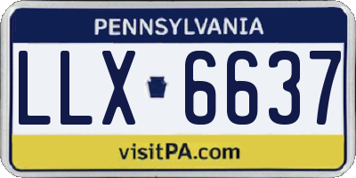 PA license plate LLX6637