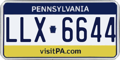 PA license plate LLX6644
