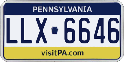 PA license plate LLX6646