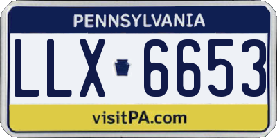 PA license plate LLX6653