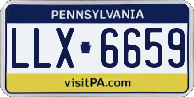 PA license plate LLX6659