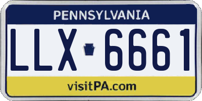 PA license plate LLX6661