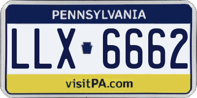PA license plate LLX6662