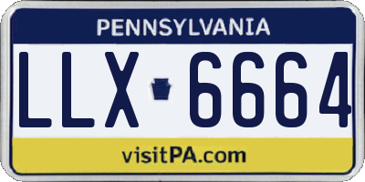 PA license plate LLX6664