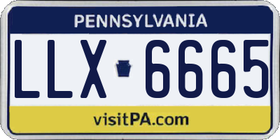 PA license plate LLX6665