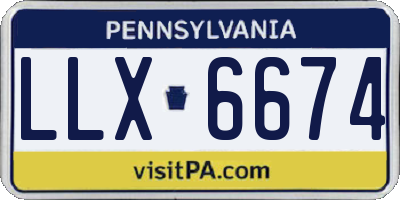 PA license plate LLX6674