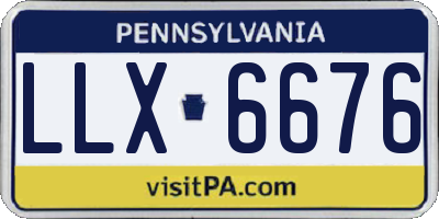 PA license plate LLX6676