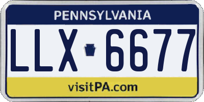 PA license plate LLX6677