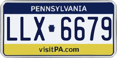 PA license plate LLX6679