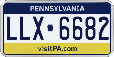 PA license plate LLX6682