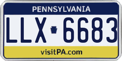 PA license plate LLX6683