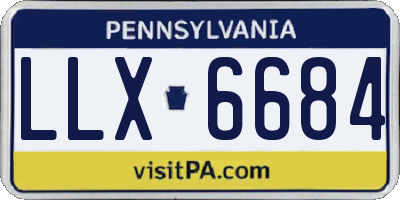 PA license plate LLX6684