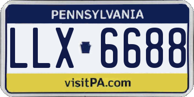 PA license plate LLX6688
