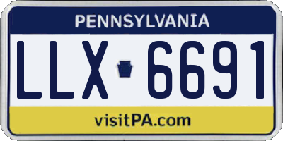 PA license plate LLX6691