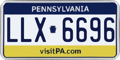 PA license plate LLX6696