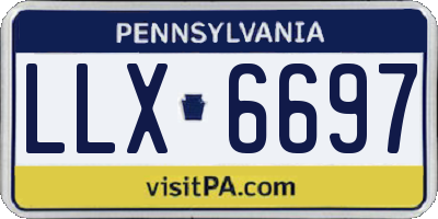 PA license plate LLX6697
