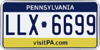 PA license plate LLX6699