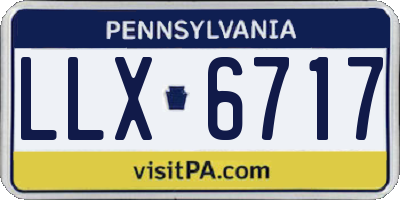 PA license plate LLX6717