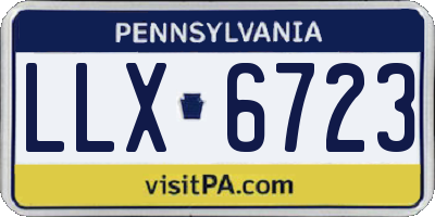 PA license plate LLX6723