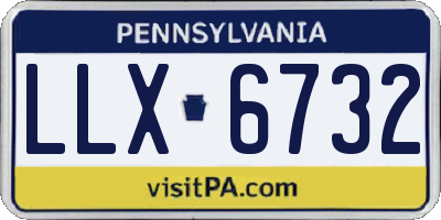 PA license plate LLX6732