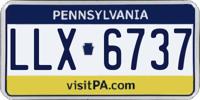 PA license plate LLX6737