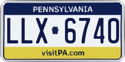 PA license plate LLX6740
