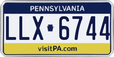 PA license plate LLX6744