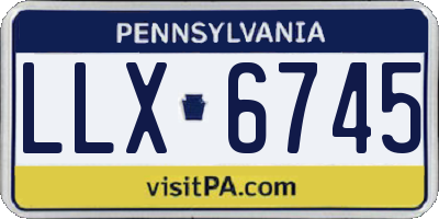 PA license plate LLX6745
