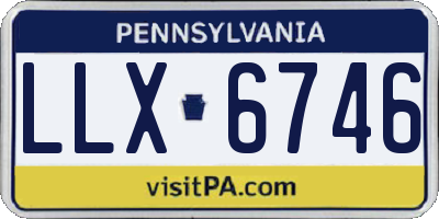 PA license plate LLX6746