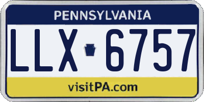 PA license plate LLX6757
