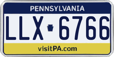 PA license plate LLX6766