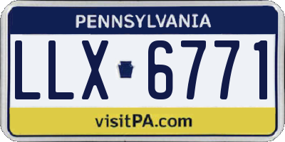 PA license plate LLX6771
