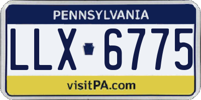 PA license plate LLX6775