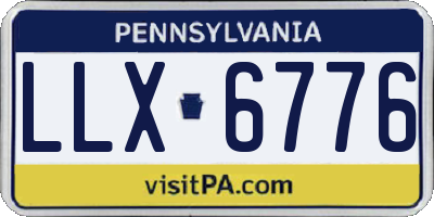 PA license plate LLX6776